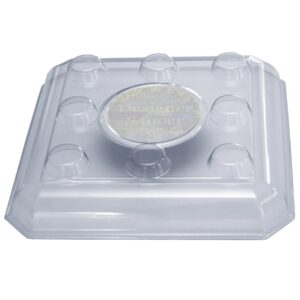 Square Saucer – Clear – 14″